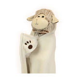 Noxxiez knuffeldeken met capuchon schaap, 130x100cm - afbeelding 2
