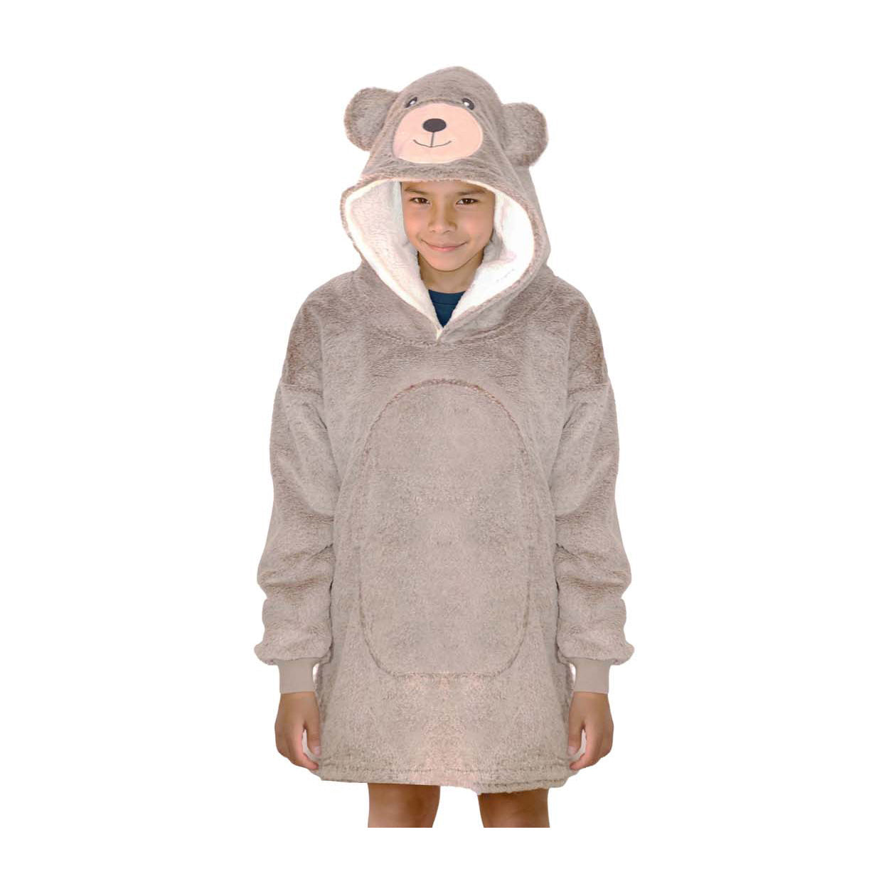 Noxxiez knuffel hoodie medium trui beer, tot 160cm