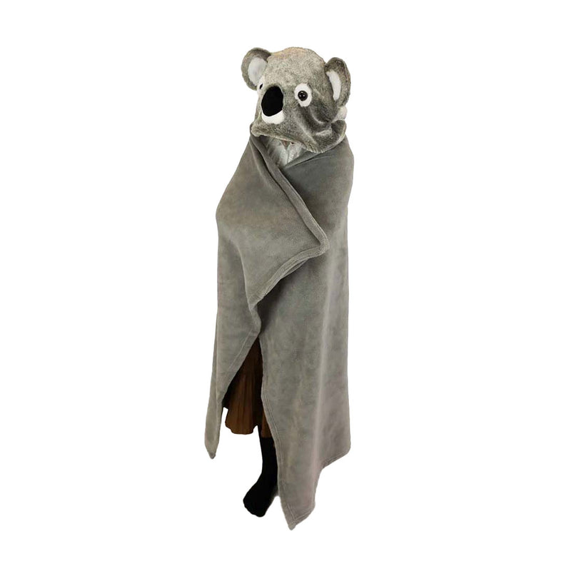 Noxxiez knuffeldeken met capuchon koala, 130x100cm