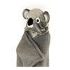 Noxxiez knuffeldeken met capuchon koala, 130x100cm
