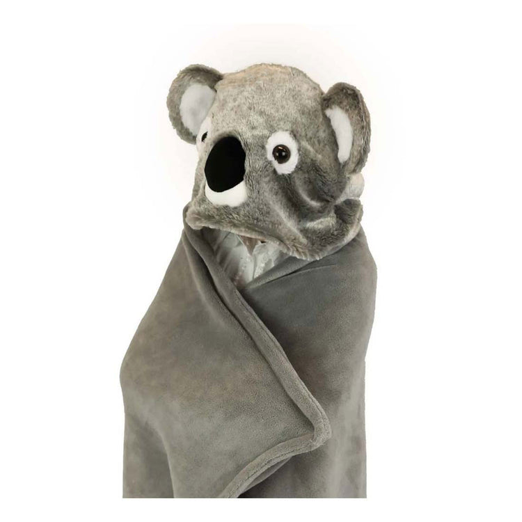 Noxxiez knuffeldeken met capuchon koala, 130x100cm