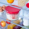 Pyrex maatbeker glas met deksel 1l