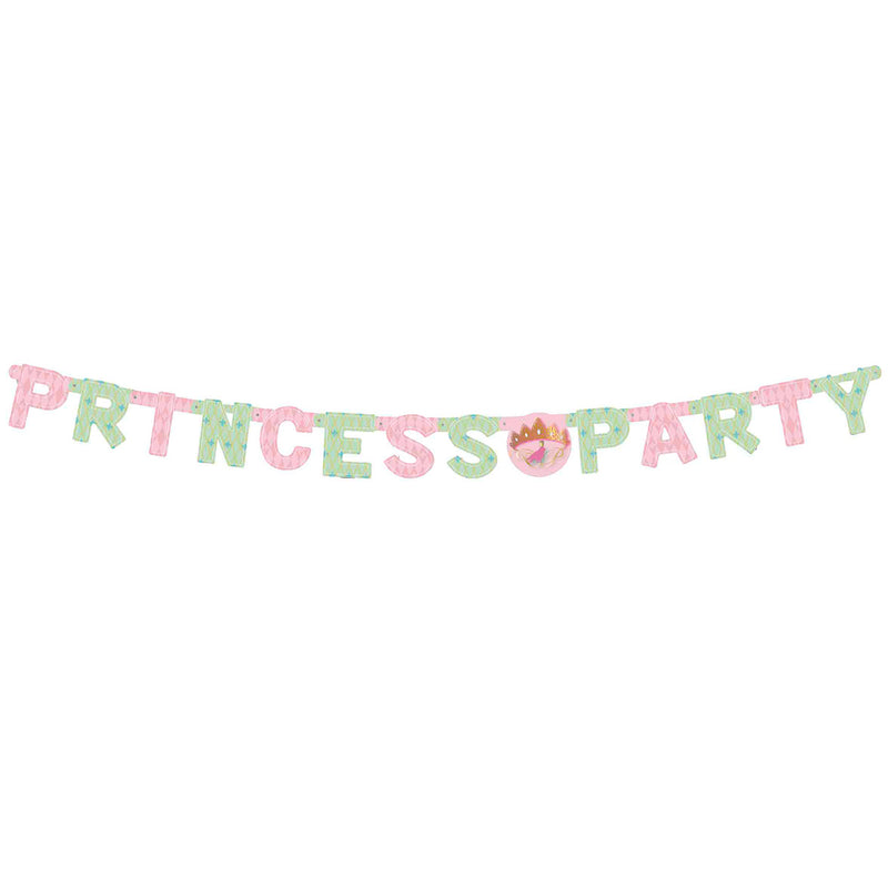 Haza witbaard letterguirlande princess party