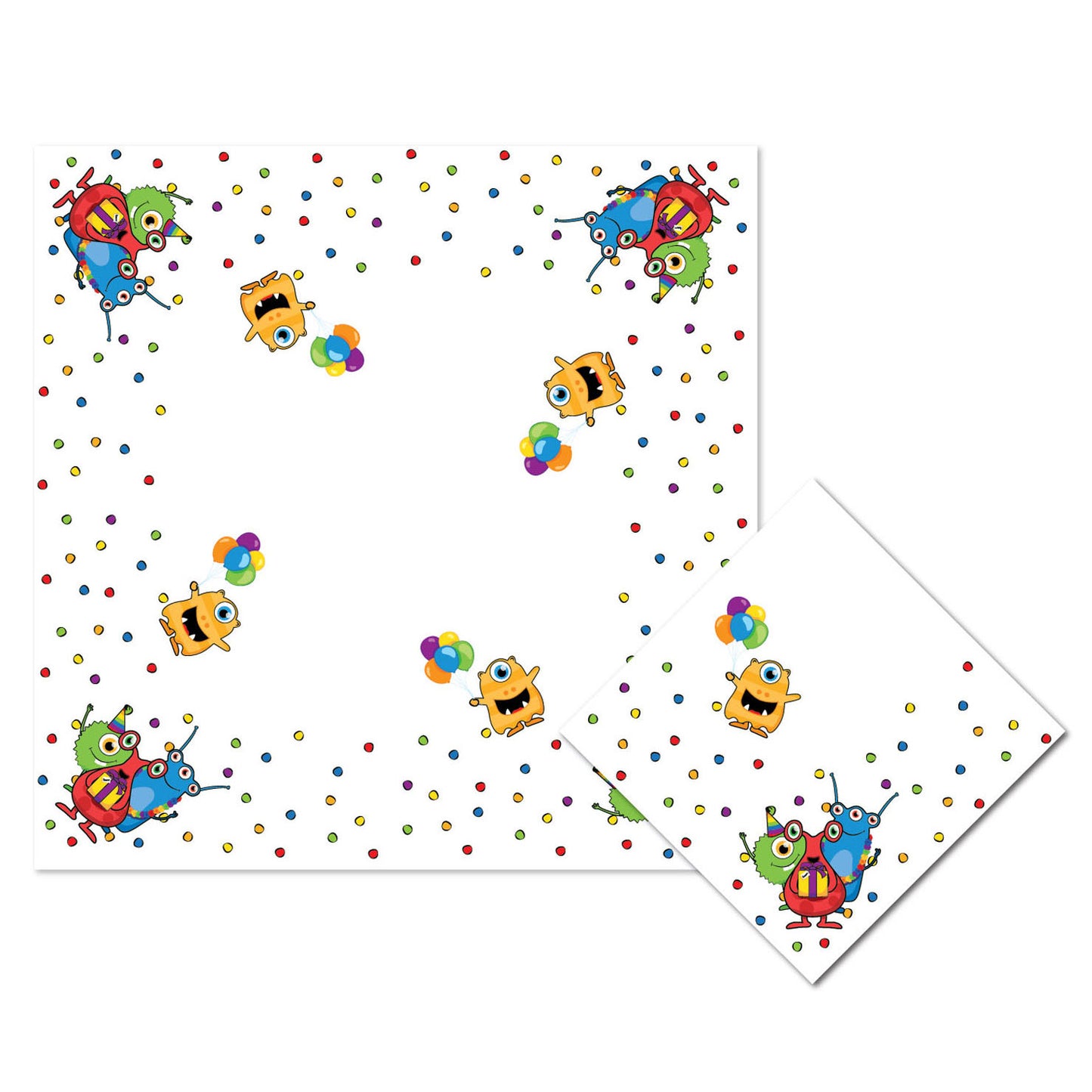 Haza witbaard servetten monster party, 20st.