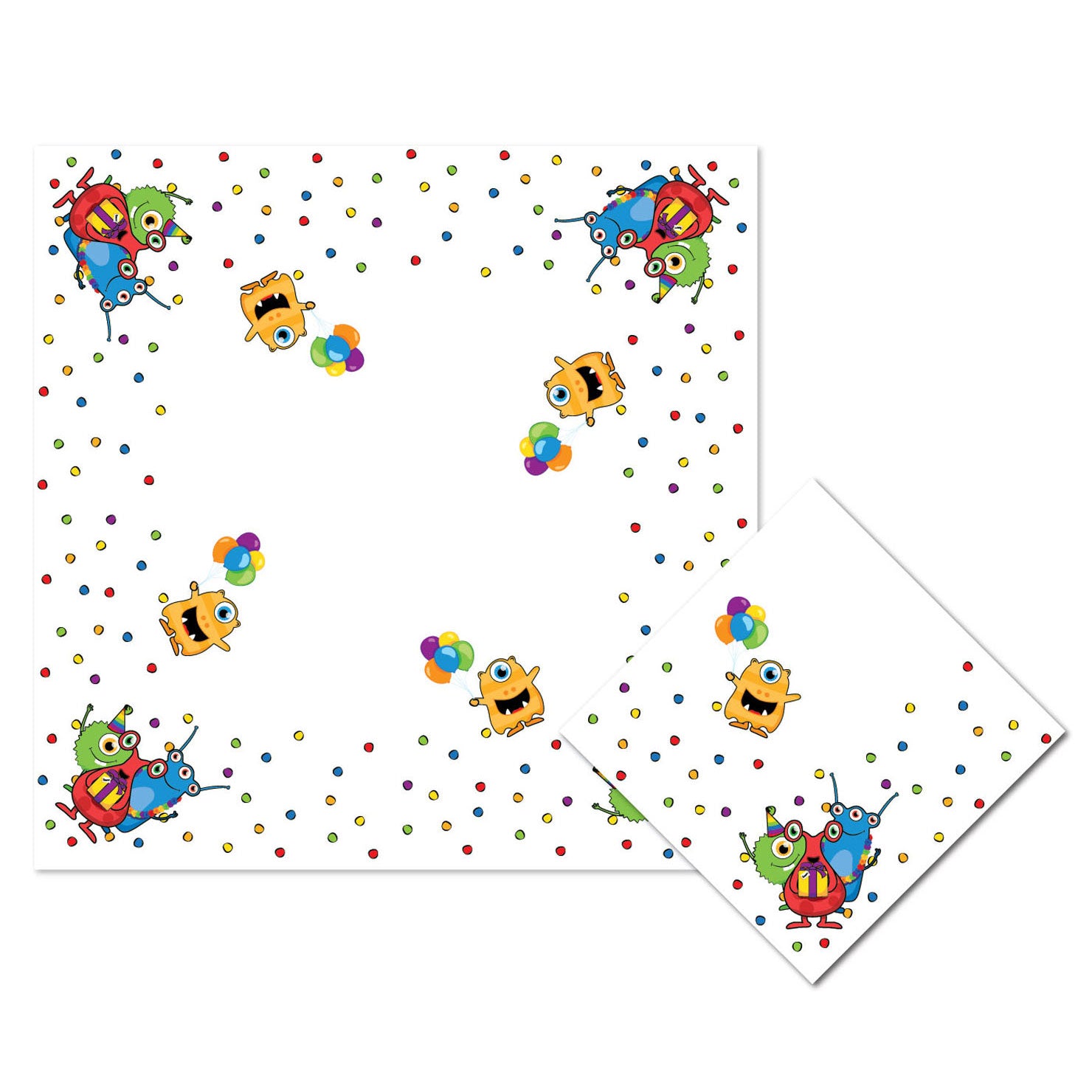 Haza witbaard servetten monster party, 20st.
