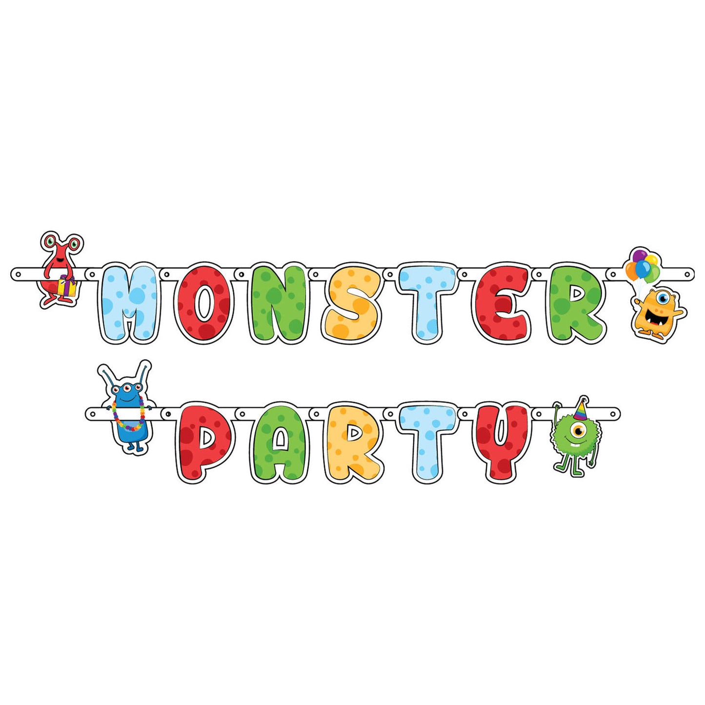 Haza witbaard letterslinger monster party
