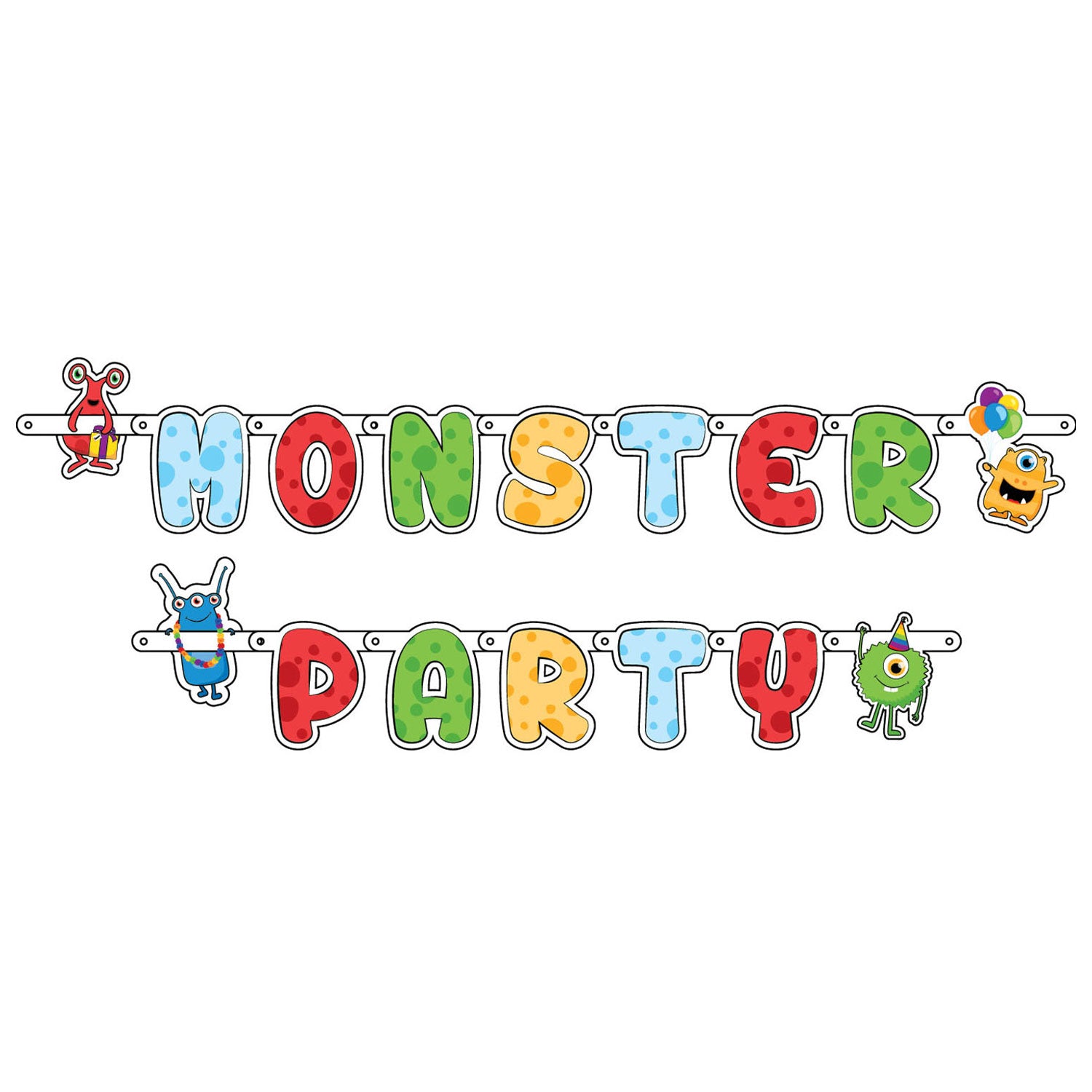 Haza witbaard letterslinger monster party