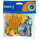 Haza witbaard foamstickers dieren, 32st.