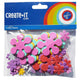 Haza witbaard foamstickers bloemen, 70st.