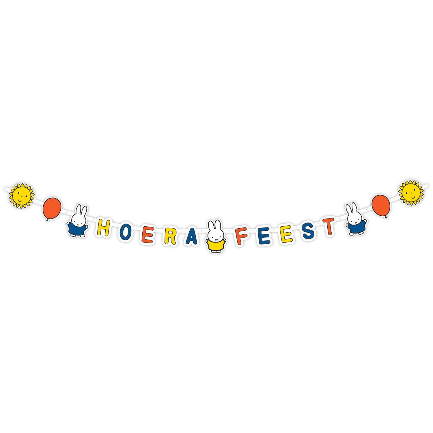 Haza witbaard nijntje letterslinger, 10mtr.