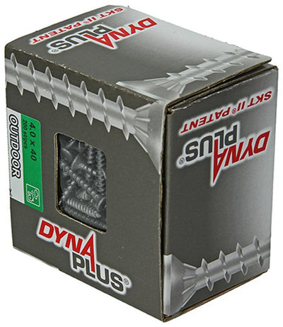 Dynaplus unischroef spaanplaatschroef ar-coating platkop voldraad torx tx20 4.0x40 | 200 stuks - 0281.08.25601