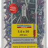 Rotadrill 1040037 - hardhoutschroef zelfb.sppls.rvs t25 5.0x50mm (200) | 4 stuks