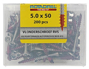 Rotadrill 1040042 - terrasschroef zelfb.sppls.rvs t25 5.0x50mm (200) | 4 stuks - afbeelding 4