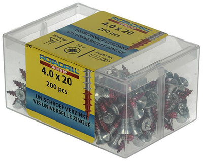 Rotadrill 1039971 - universeelschroef vkpzd vz 4.0x20mm (200) | 4 stuks