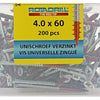 Rotadrill 1039978 - universeelschroef vkpzd vz 4.0x60mm (200) | 4 stuks