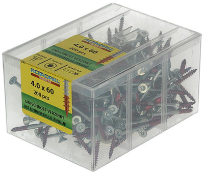 Rotadrill 1039996 - universeelschroef vktx vz 4.0x60mm (200) | 4 stuks