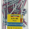 Rotadrill 1039986 - universeelschroef vkpzd vz 6.0x80mm (50) | 4 stuks