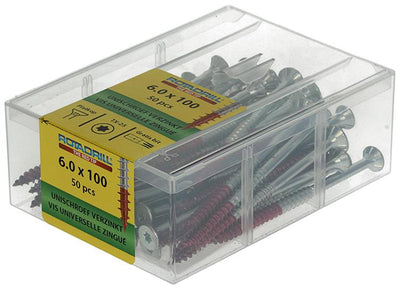 Rotadrill 1040004 - universeelschroef vktx vz 6.0x100mm (50) | 4 stuks