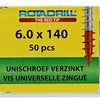 Rotadrill 1040006 - universeelschroef vktx vz 6.0x140mm (50) | 4 stuks