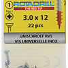 Rotadrill 1039847 - universeelschroef vk pzd rvs-a2 3.0x12mm (22) | 6 stuks