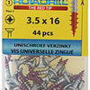 Rotadrill 1039772 - universeelschroef vk pzd vz 3.5x16mm (44) | 6 stuks