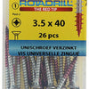 Rotadrill 1039773 - universeelschroef vk pzd vz 3.5x40mm (26) | 6 stuks