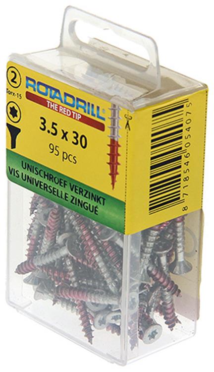 Rotadrill 1039929 - universeelschroef vktx vz 3.5x30mm (95) | 6 stuks