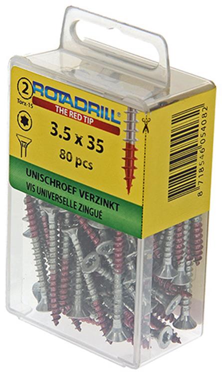 Rotadrill 1039930 - universeelschroef vktx vz 3.5x35mm (80) | 6 stuks