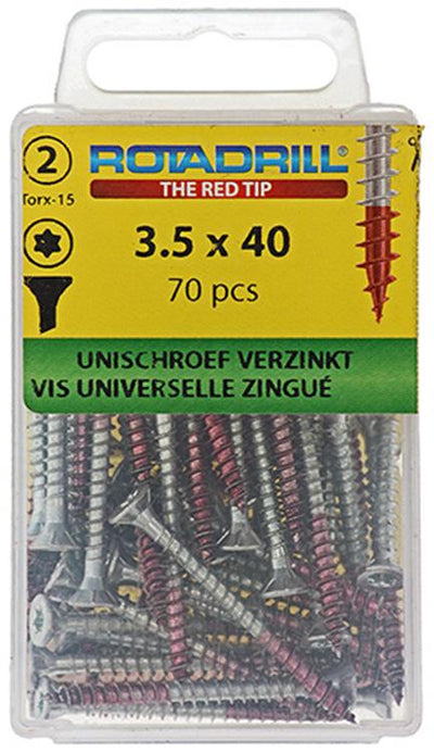 Rotadrill 1039931 - universeelschroef vktx vz 3.5x40mm (70) | 6 stuks