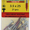 Rotadrill 1039843 - universeelschroef ck pzd vz 3.5x25mm (21) | 6 stuks