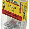Rotadrill 1039843 - universeelschroef ck pzd vz 3.5x25mm (21) | 6 stuks