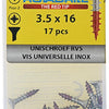 Rotadrill 1039852 - universeelschroef vk pzd rvs-a2 3.5x16mm (17) | 6 stuks