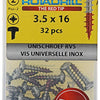 Rotadrill 1039875 - universeelschroef ck pzd rvs-a2 3.5x16mm (32) | 6 stuks