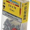 Rotadrill 1039875 - universeelschroef ck pzd rvs-a2 3.5x16mm (32) | 6 stuks