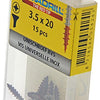 Rotadrill 1039853 - universeelschroef vk pzd rvs-a2 3.5x20mm (15) | 6 stuks