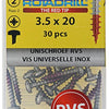 Rotadrill 1039876 - universeelschroef ck pzd rvs-a2 3.5x20mm (30) | 6 stuks