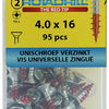Rotadrill 1039797 - universeelschroef vk pzd vz 4.0x16mm (95) | 6 stuks