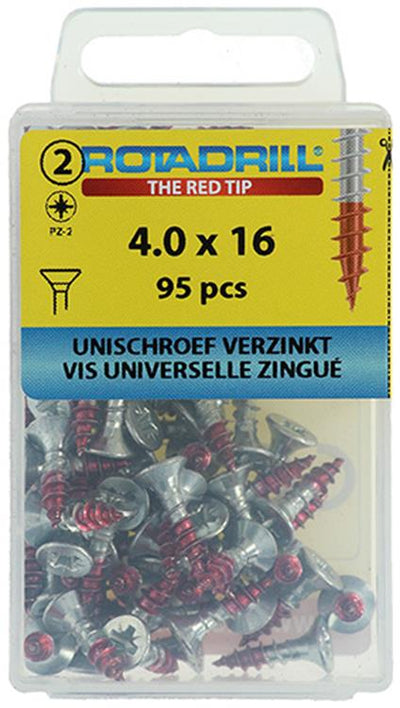 Rotadrill 1039797 - universeelschroef vk pzd vz 4.0x16mm (95) | 6 stuks