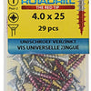 Rotadrill 1039776 - universeelschroef vk pzd vz 4.0x25mm (29) | 6 stuks