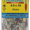 Rotadrill 1039777 - universeelschroef vk pzd vz 4.0x30mm (26) | 6 stuks