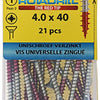 Rotadrill 1039779 - universeelschroef vk pzd vz 4.0x40mm (21) | 6 stuks