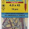 Rotadrill 1039780 - universeelschroef vk pzd vz 4.0x45mm (19) | 6 stuks