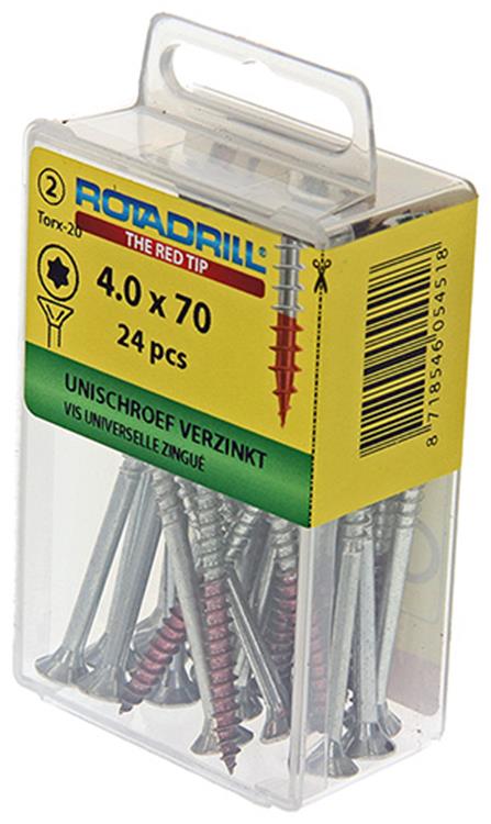 Rotadrill 1039941 - universeelschroef vktx vz 4.0x70mm (24) | 6 stuks
