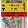 Rotadrill 1039846 - universeelschroef ck pzd vz 4.0x40mm (13) | 6 stuks