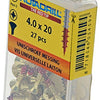 Rotadrill 1039882 - universeelschroef messing lk pzd 4,0x20mm (27) | 6 stuks