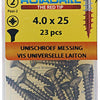 Rotadrill 1039883 - universeelschroef messing lk pzd 4,0x25mm (23) | 6 stuks
