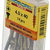 Rotadrill 1039885 - universeelschroef messing lk pzd 4,0x40mm (14) | 6 stuks