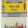 Rotadrill 1039857 - universeelschroef vk pzd rvs-a2 4.0x20mm (14) | 6 stuks