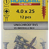 Rotadrill 1039858 - universeelschroef vk pzd rvs-a2 4.0x25mm (12) | 6 stuks