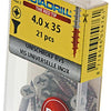 Rotadrill 1039865 - universeelschroef vk pzd rvs-a2 4.0x35mm (21) | 6 stuks